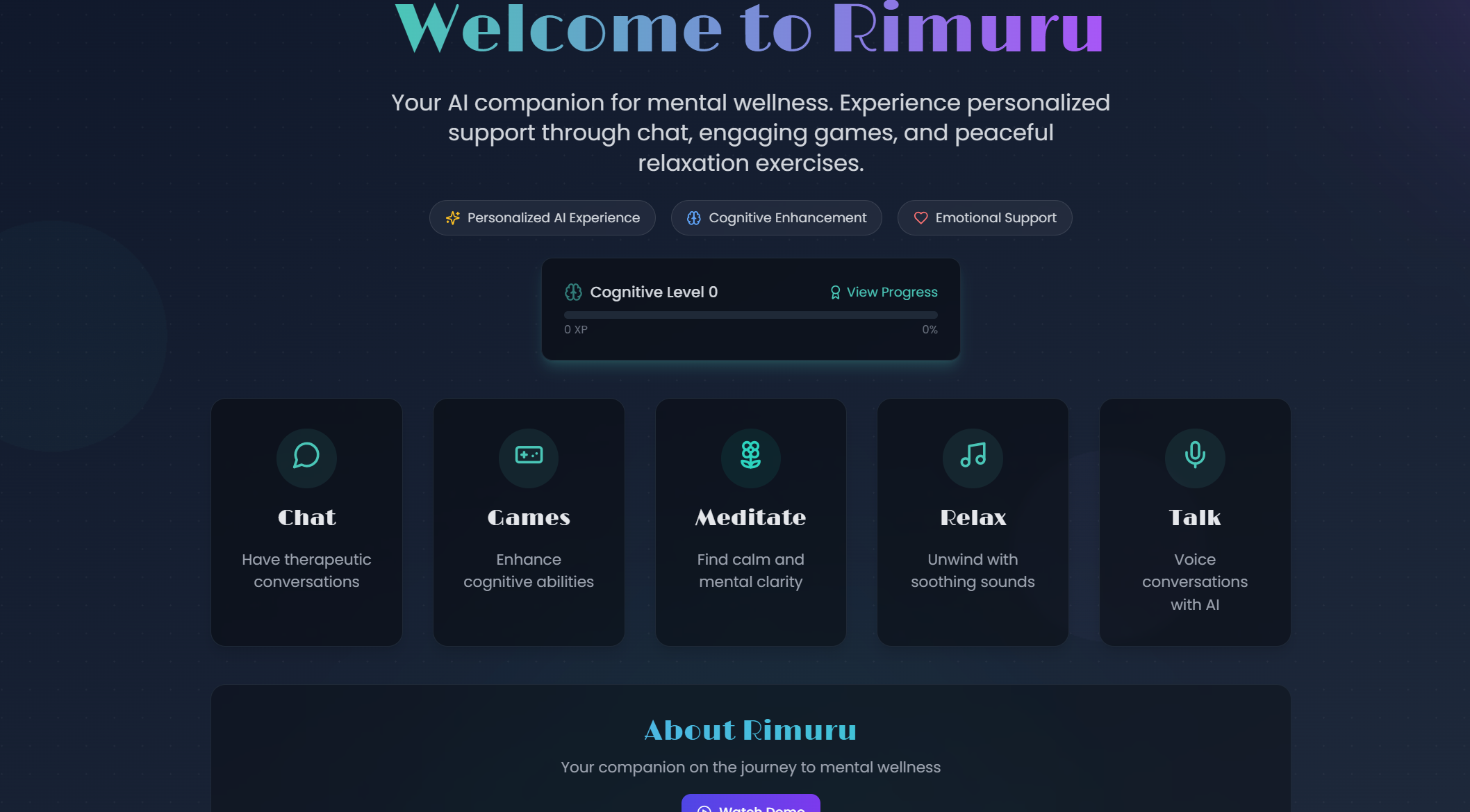 CBT Chatbot — screenshot
