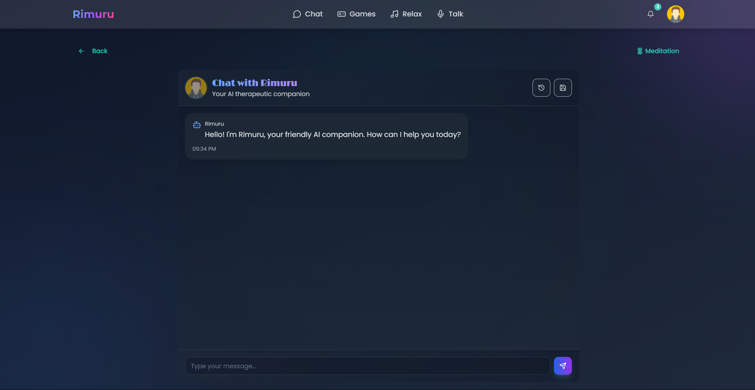 CBT Chatbot — screenshot 2